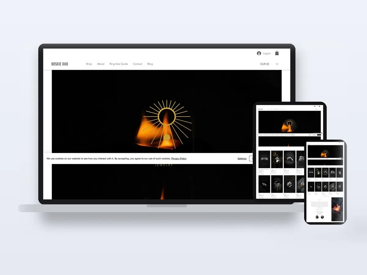 Boskie Duo - Jewelry Store Website website
