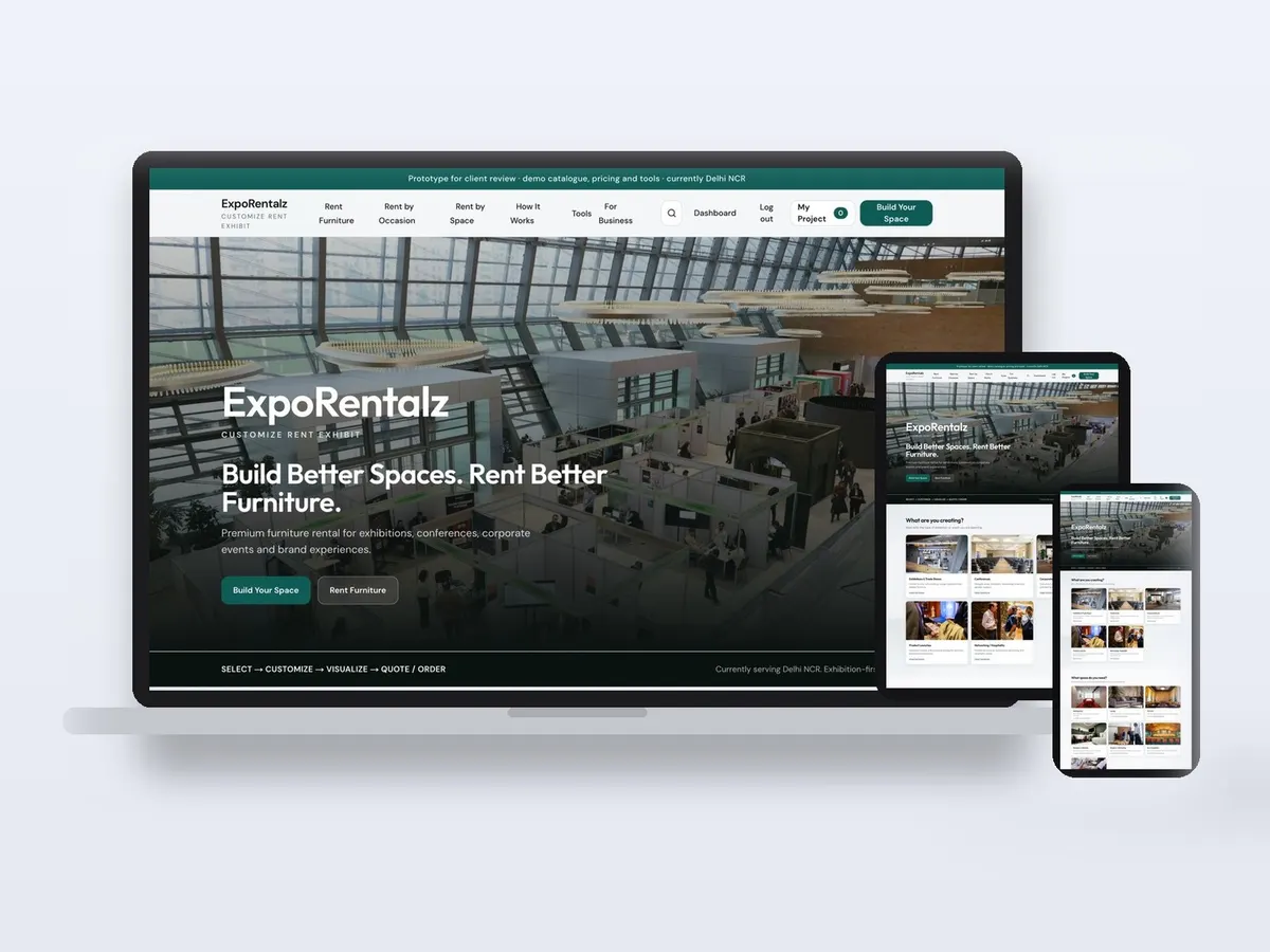ExpoRentalz - Event Rentals Website website