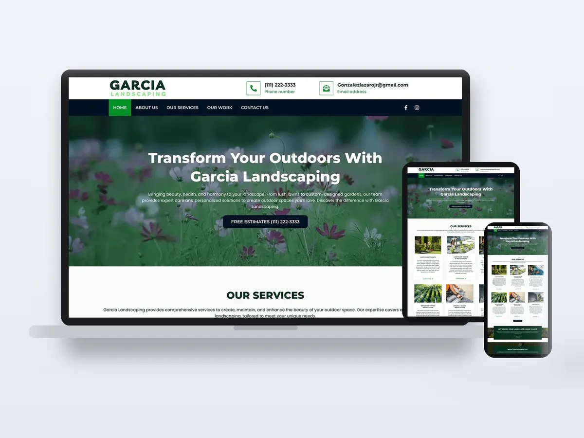 Garcia Landscaping - Landscaping Website website