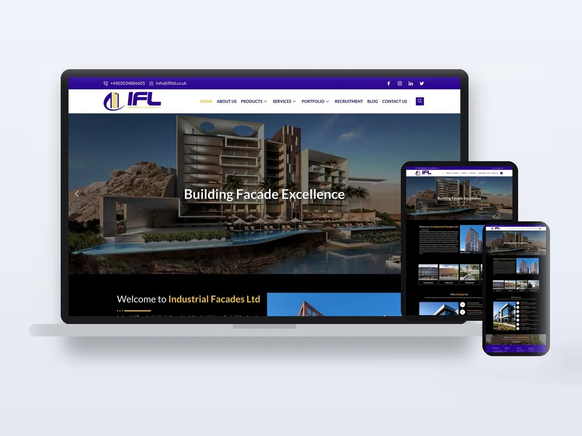 Industrial Facades Ltd - Facade Engineering website
