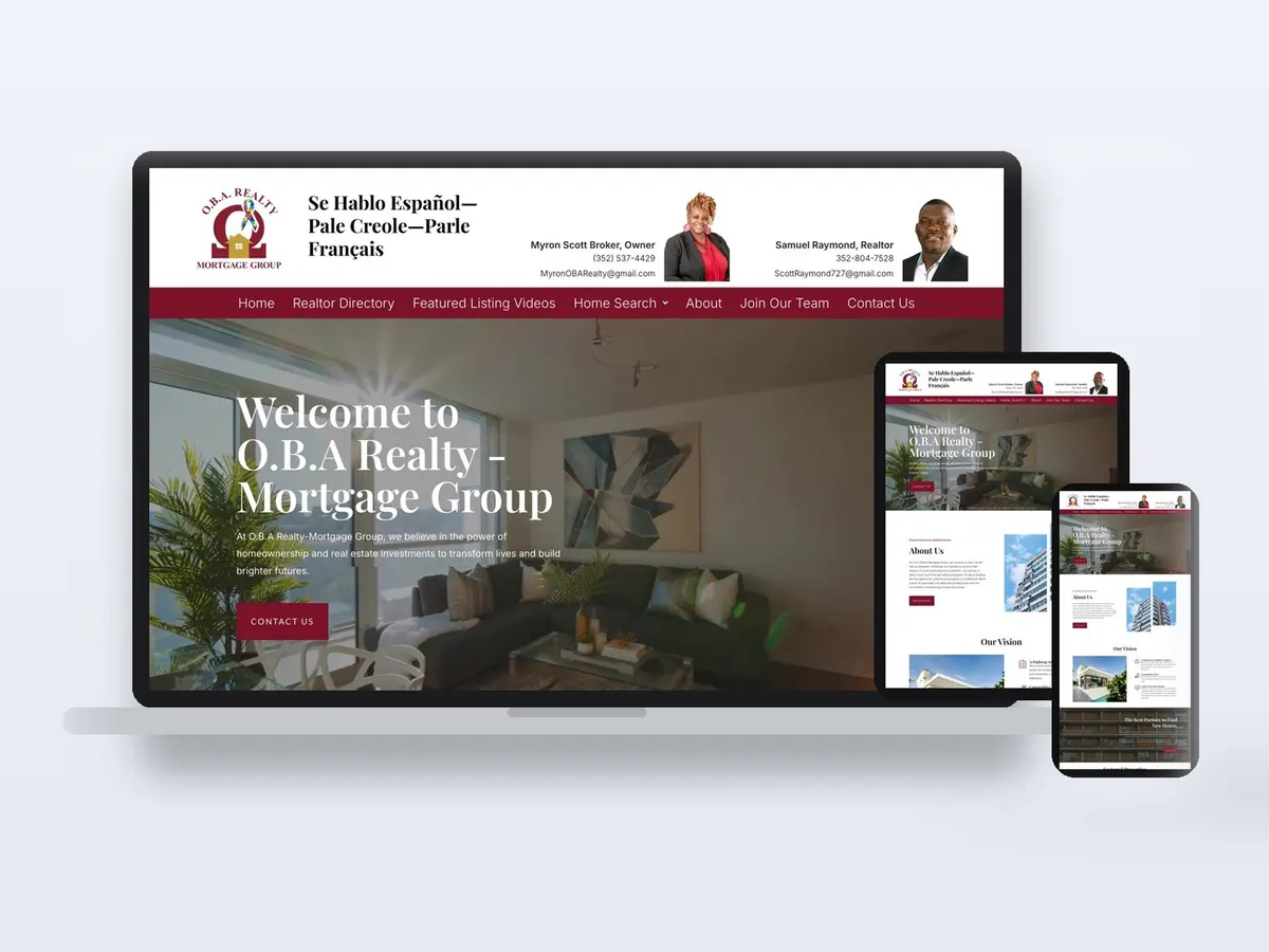 O.B.A Realty Group - Realty & Mortgage Website website