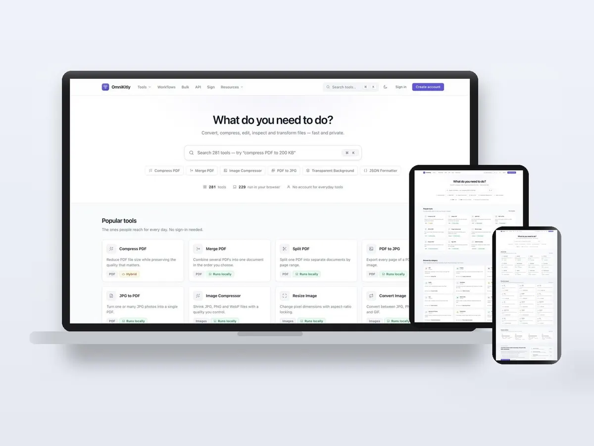 OmniKitly - SaaS Online Tools Platform website