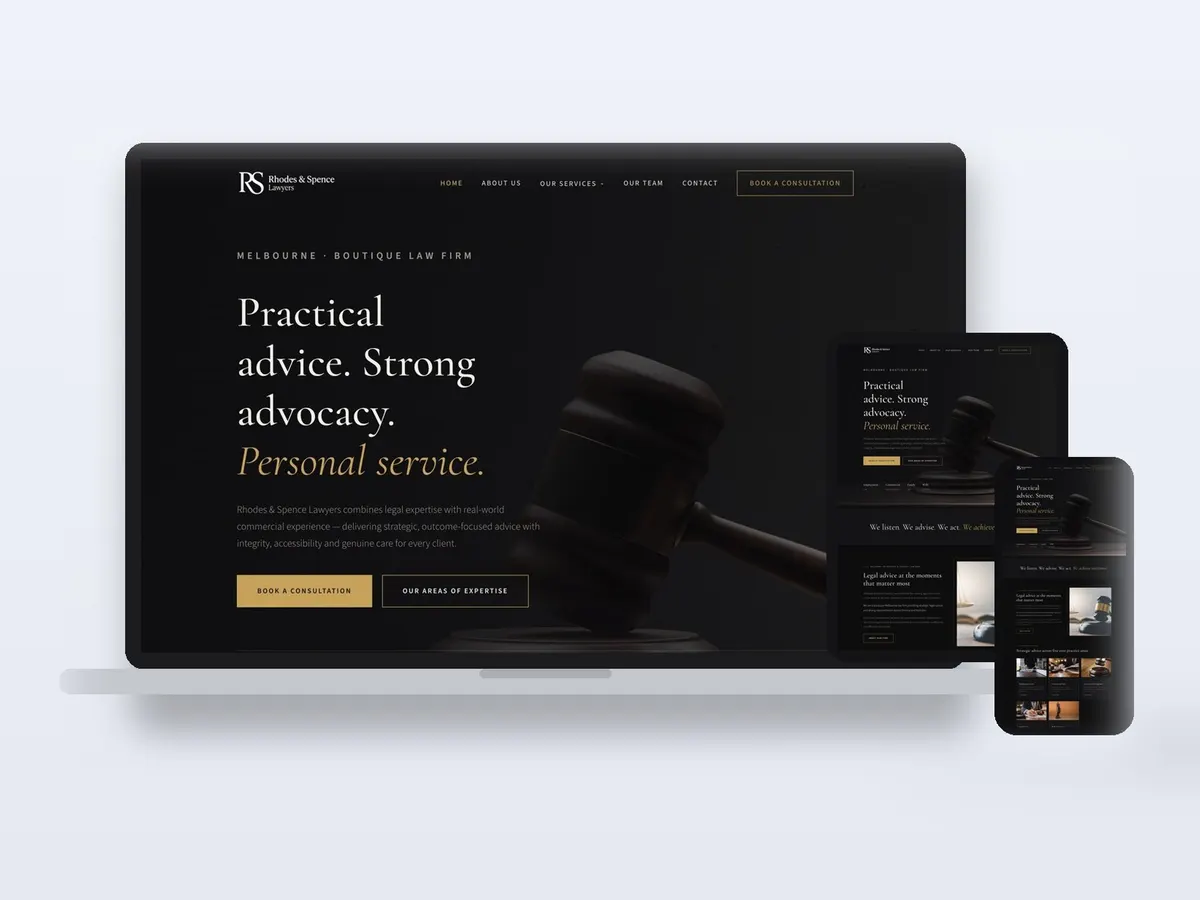 Rhodes & Spence - Law Firm Website website