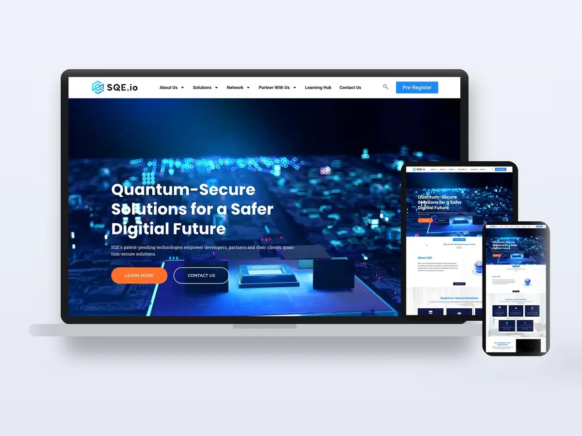 SQE.io Quantum Security - Tech Company Website website